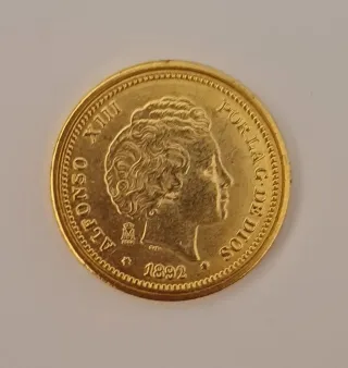 MONEDA DE 20 PESETAS DE ALFONSO XIII - 1892.