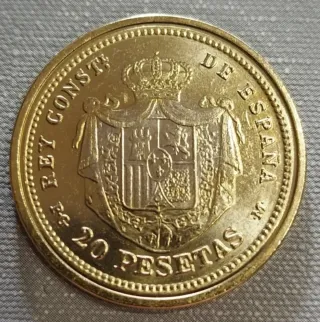 MONEDA DE 20 PESETAS DE ALFONSO XIII - 1892.
