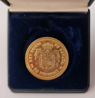 MONEDA DE 20 PESETAS DE ALFONSO XIII - 1892.