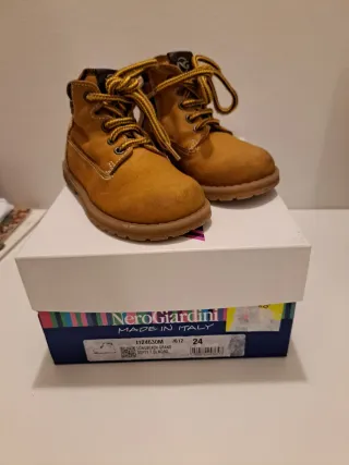 Scarponcini Nero Giardini Senape Bimbo Tg 24