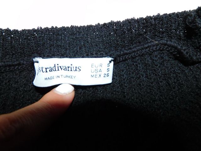 Chaleco negro de punto Stradivarius