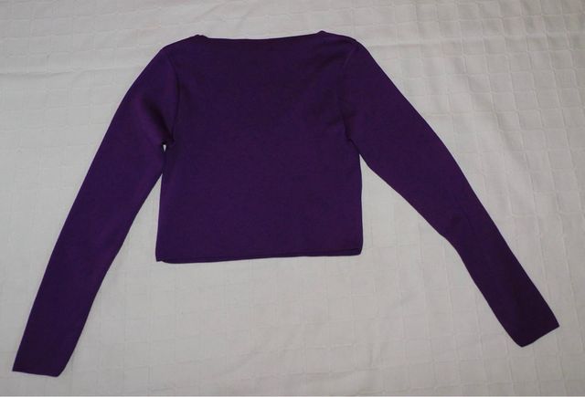 Jersey Stradivarius morado manga larga