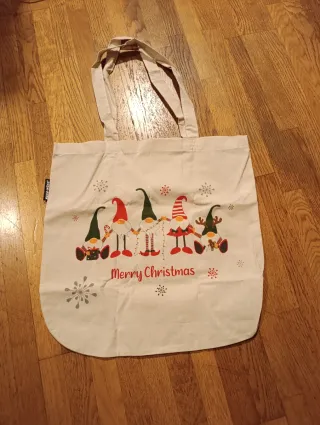 Borsa tela Natale gnomi