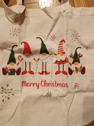 Borsa tela Natale gnomi