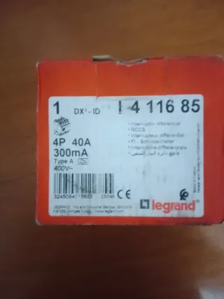 Legrand 4P 40A 300mA Interruptor Diferencial