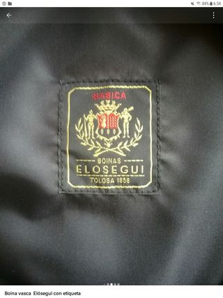 Boina vasca Elósegui con etiqueta