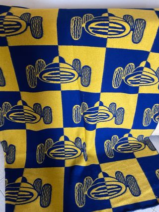 Coperta 1 piazza auto gialla blu. della Marzotto