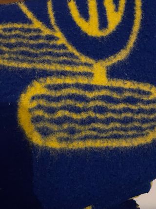 Coperta 1 piazza auto gialla blu. della Marzotto