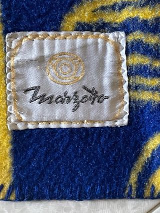 Coperta 1 piazza auto gialla blu. della Marzotto