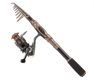 PLUSINNO - Combo de caña y Carrete de Pescar.