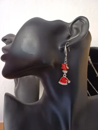 Orecchini Natale Cappello Babbo Natale Stella