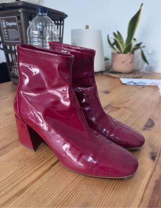 Botines charol rojos talla 39