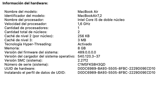 MacBook Air 13 i5 impecable