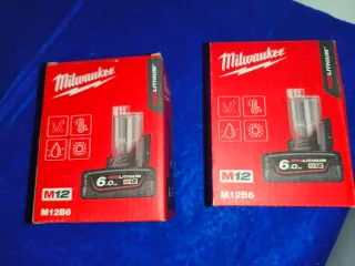 2 Baterías Milwaukee M12 6Ah Nuevas