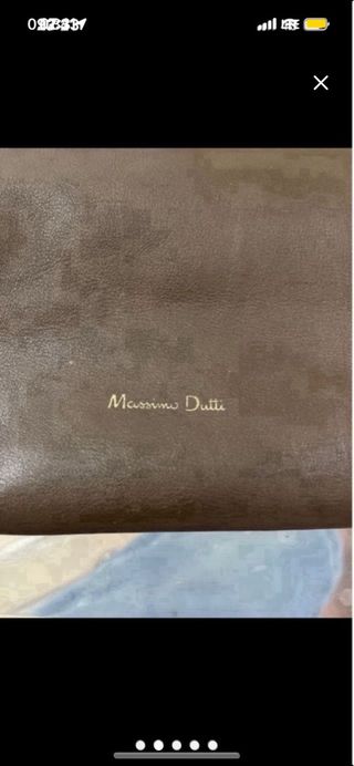 Bolso Massimo Dutti Cuero Marrón