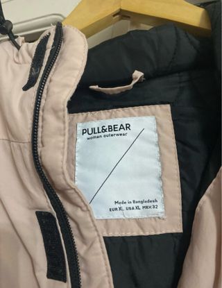 Chaqueta acolchada rosa mujer