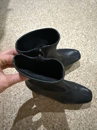 Botines Stradivarius negros plataforma