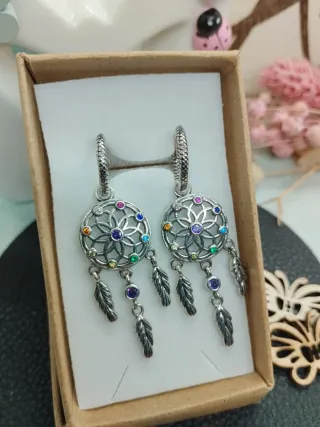 Pendientes Aro Plata Atrapasueños