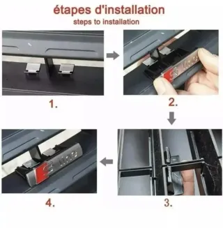 Logo Audi Sline  Parilla más 2 Emblemas Laterales