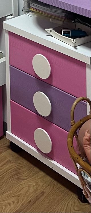 Letto a castello con cassettiera e 2 materassi