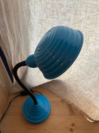 Lámpara flexo vintage azul 70s