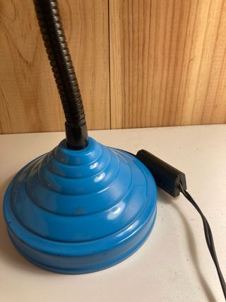 Lámpara flexo vintage azul 70s
