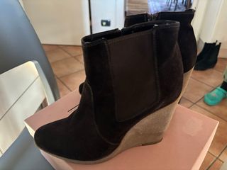 Stivaletti scamosciati marroni Tg 37