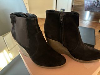 Stivaletti scamosciati marroni Tg 37