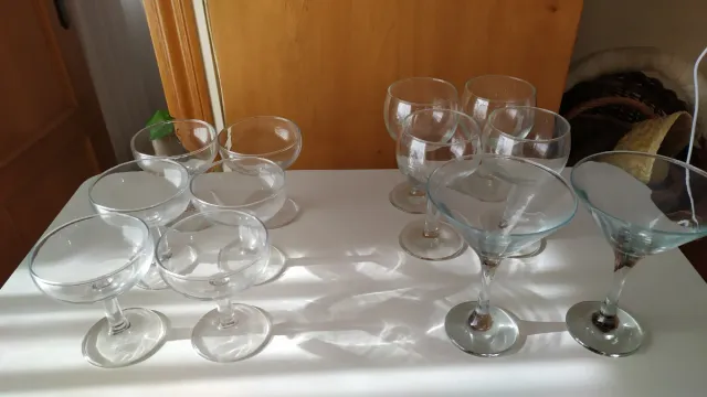 Copas de cristal para cóctel