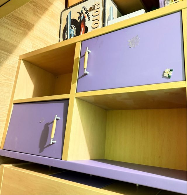 Cama nido con zapatero y balda