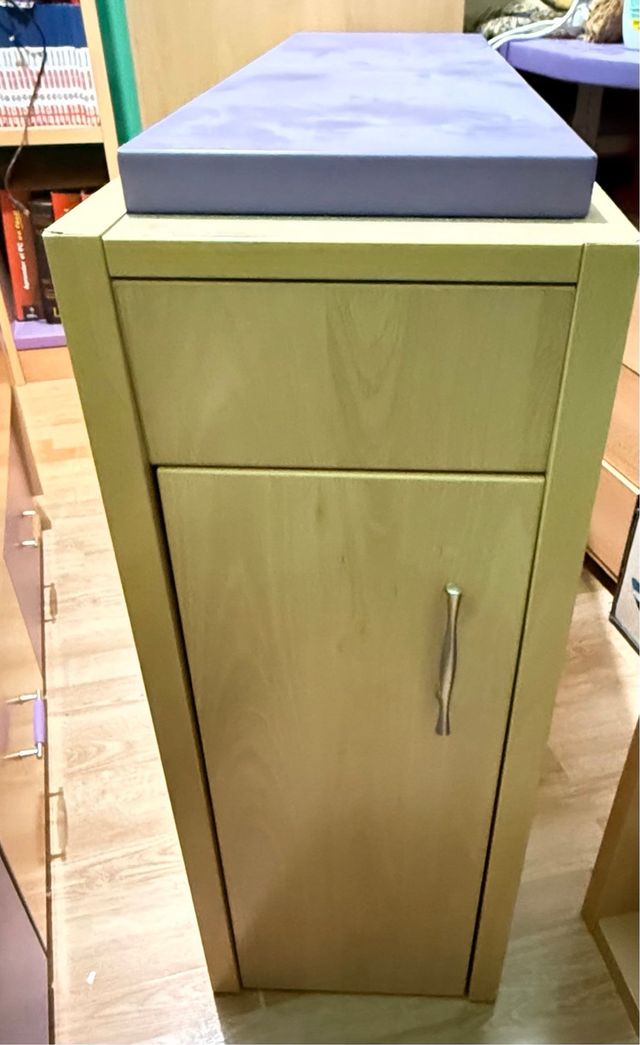 Cama nido con zapatero y balda