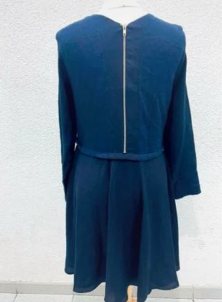 Vestido Zara Ceremonia Azul Marino Talla S