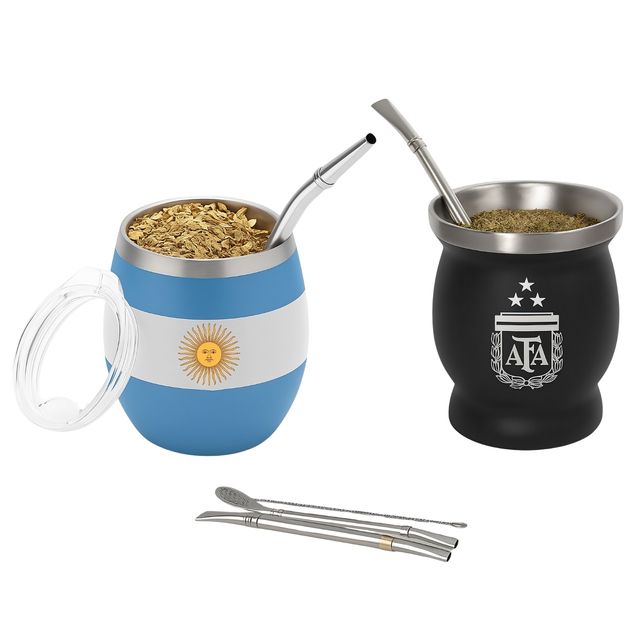 Set Mate Argentino con Bombillas