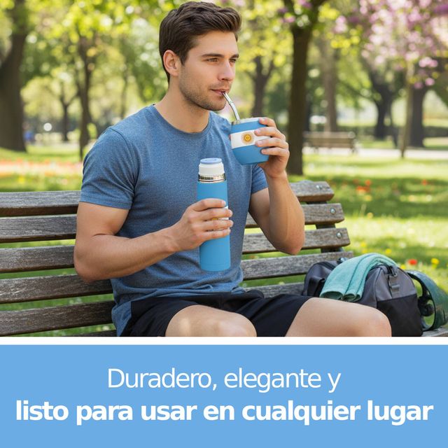 Set Mate Argentino con Bombillas