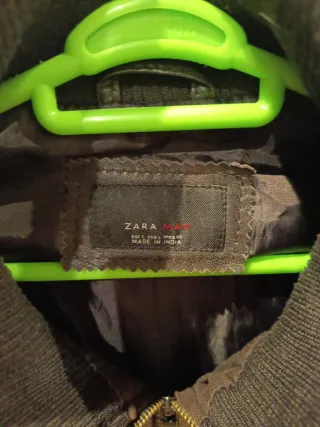 Bomber Piel Zara Hombre Marrón