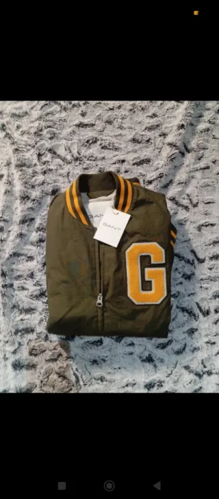 Chaqueta Bomber Gant Verde y Amarillo Hombre