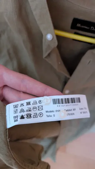 Camisa lino Massimo Dutti verde oliva