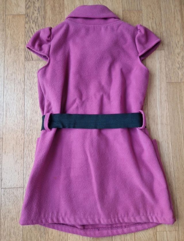 Abito di lana tg.14 con collo alto e cintura