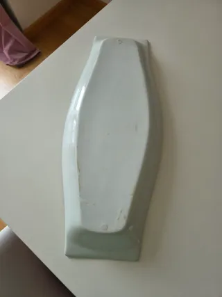 Bandeja cerámica vintage flores naranjas