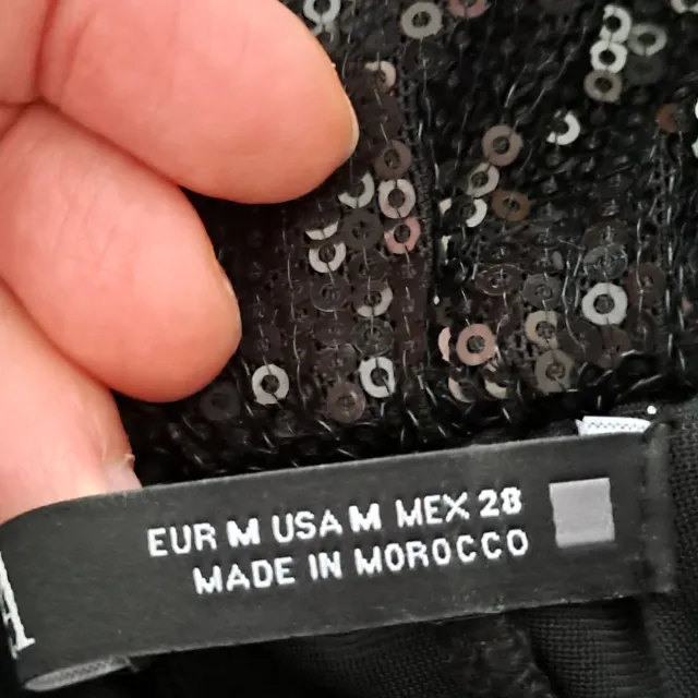 Vestido fiesta lentejuelas negro