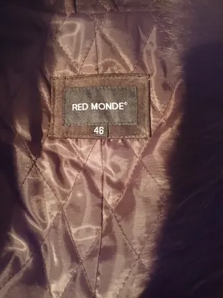 Abrigo largo piel marrón con pelo