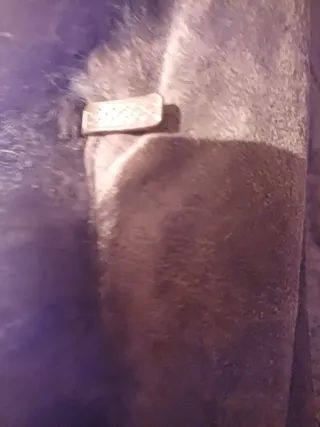 Abrigo largo piel marrón con pelo