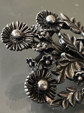 Spilla vintage Miracle fiori argento