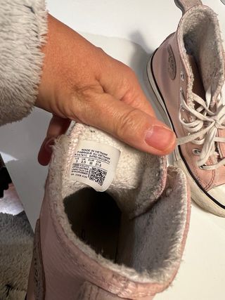 Converse niña forradas borreguito rosa