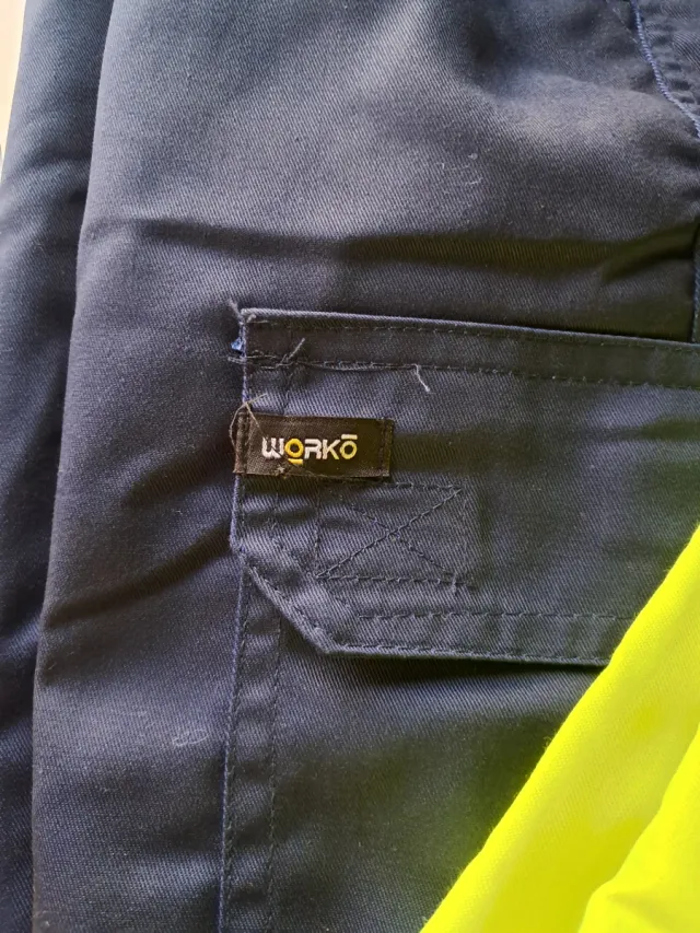 Pantalón de trabajo invierno azul y verde