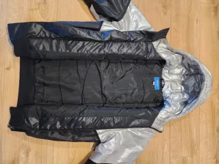 Abrigo Adidas Tulipan Plateado y Negro