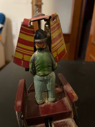 Juguete antiguo carro tirado por caballo Años 1930