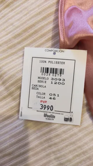 Camisola seda rosa talla 46