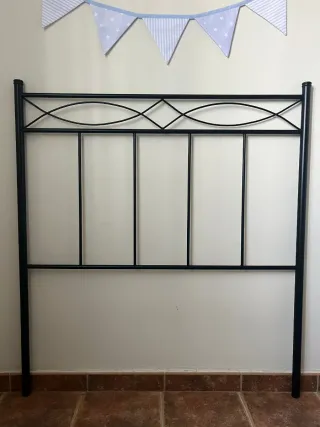 Cabecero de forja negro para cama se.90