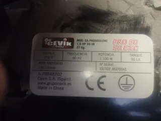 Compresor Cevik Pro 50 Silencioso 50L